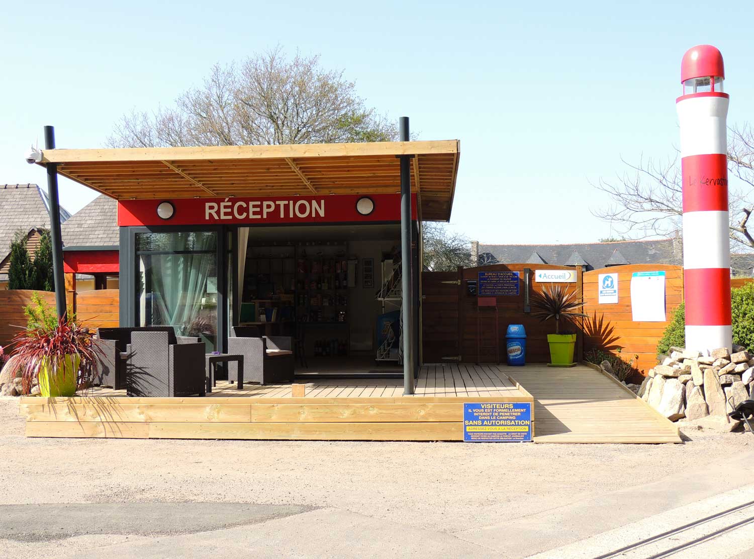 reception camping kervastard