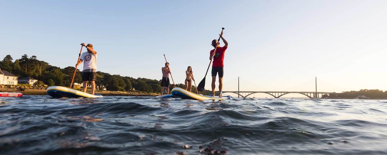 Stand paddle en bretagne sud près du camping Kervastard